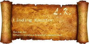 Linding Kasztor névjegykártya