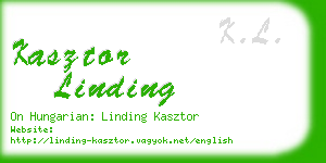 kasztor linding business card